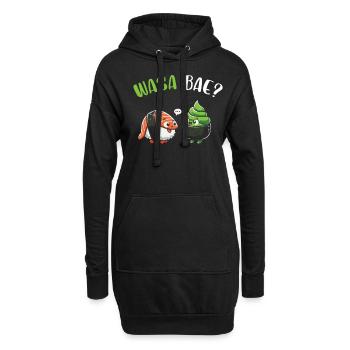 Sushi Essen Japan Nigiri Geschenk - Hoodie-Kleid - Schwarz - Vorne