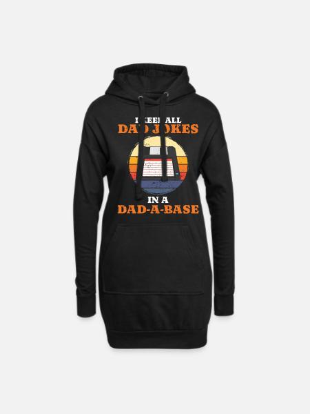 Retro Vintage Daddy 60er 70er 80er 90 Party Kostüm - Hoodie-Kleid - Schwarz
