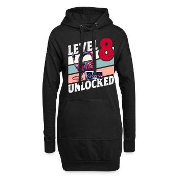 8. GEBURTSTAG JUNGE RETRO GAMER GAMING LEVEL - Hoodie-Kleid - Schwarz - Vorne