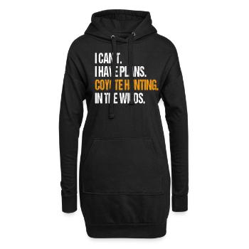 Kojote Jäger Yote - Hoodie-Kleid - Schwarz - Vorne