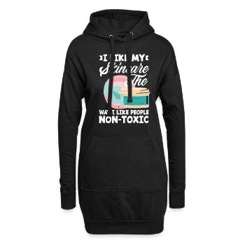 Hautpflege Kosmetikerin Kosmetik - Hoodie-Kleid - Schwarz - Vorne