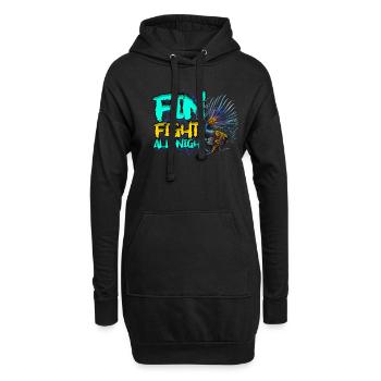 Combat d’ailerons de poisson Betta toute la nuit - Sweat-shirt à capuche long Femme - noir - Devant