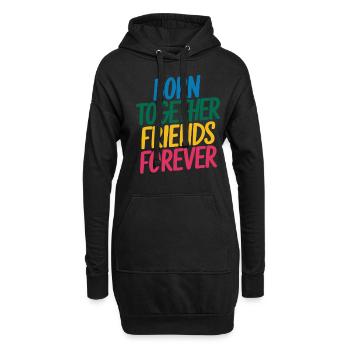 Gémeaux - Nés ensemble, amis pour toujours - Sweat-shirt à capuche long Femme - noir - Devant