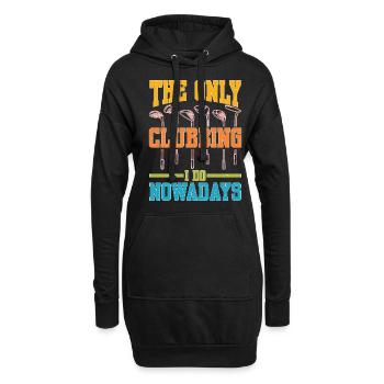 Le seul clubbing que je fais aujourd’hui - Sweat-shirt à capuche long Femme - noir - Devant