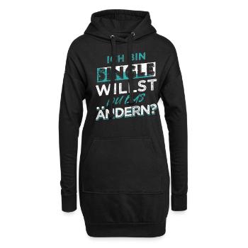 Lustiges Solo Single Männer Bachelor Junggeselle - Hoodie-Kleid - Schwarz - Vorne