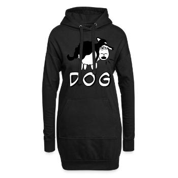 Sheep and Dog - Hoodie-Kleid - Schwarz - Vorne