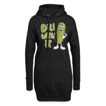 Dill Damit Lustige Gurke Cartoon - Hoodie-Kleid - Schwarz - Vorne