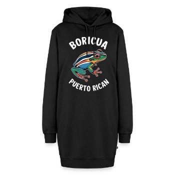 Boricua Porto Rico Coqui Porto Rico Grenouille - Sweat-shirt à capuche long Femme - noir - Devant