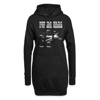 Pilote Avion Aviateur Pilotes - Sweat-shirt à capuche long Femme - noir - Devant