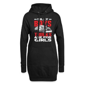 Chauffeur de camion femme femmes cadeau - Sweat-shirt à capuche long Femme - noir - Devant