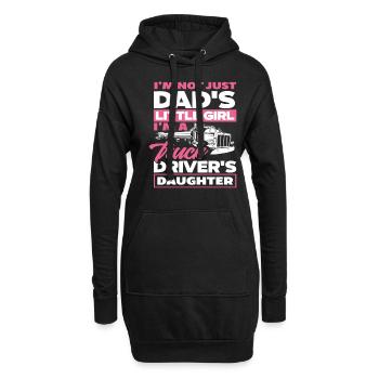 Chauffeur de camion Fille Fille Fierté - Sweat-shirt à capuche long Femme - noir - Devant