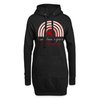 Pregnancy Expecting Pregnant Baby Mother - Hoodie-Kleid - Schwarz - Vorne