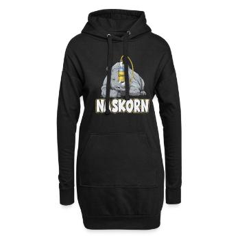 Naskorn Nashorn mit Korn - Hoodie-Kleid - Schwarz - Vorne