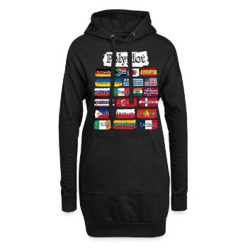 International Curse Words Grumpy - Hoodie-Kleid - Schwarz - Vorne