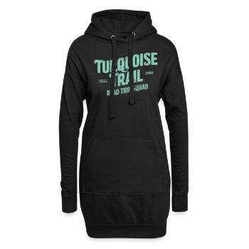 Escouade de road trip Turquoise Trail - Sweat-shirt à capuche long Femme - noir - Devant