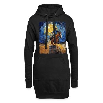 Barrel Racer Barrel Racing Rodeo Starry Night Male - Sweat-shirt à capuche long Femme - noir - Devant