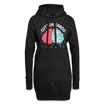 Barbe à papa drôle barbe à papa cadeau - Sweat-shirt à capuche long Femme - noir - Devant