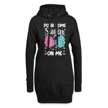 Cadeau de barbe à papa Verse Some Sugar On Me - Sweat-shirt à capuche long Femme - noir - Devant