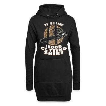 Scie à chaîne en bois de feu Tronçonneuses Tronçonneuse - Sweat-shirt à capuche long Femme - noir - Devant