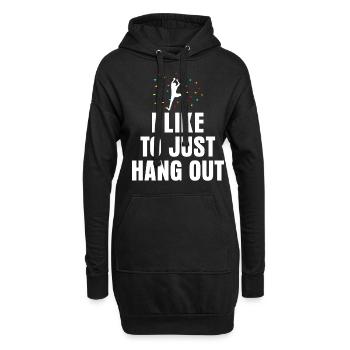 Escalade de bloc Bloc - Sweat-shirt à capuche long Femme - noir - Devant