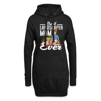 Beste Landschaftsgärtner Mama - Hoodie-Kleid - Schwarz - Vorne
