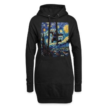 Wingsuit Wingsuit Volant Aviator Skyde Sternennac - Sweat-shirt à capuche long Femme - noir - Devant