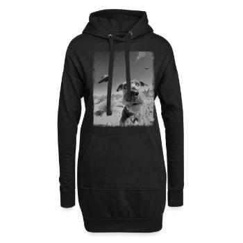 Airedale Terrier Chien OVNI Alien Alien Sel - Sweat-shirt à capuche long Femme - noir - Devant