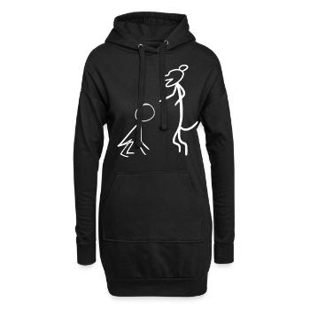 Enseignement canin Humain - Sweat-shirt à capuche long Femme - noir - Devant