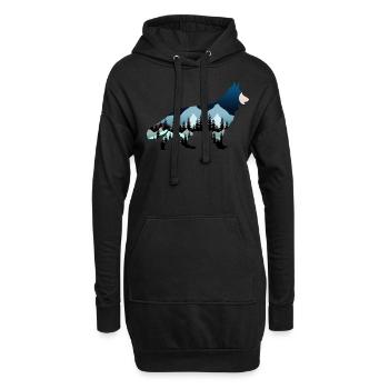 German Shepherd Dogs White Shepherd Dog - Hoodie-Kleid - Schwarz - Vorne