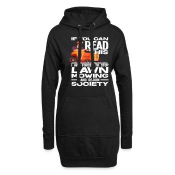 Landschaftsgärtner Lustiger Rasen Spruch - Hoodie-Kleid - Schwarz - Vorne