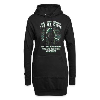 Penetrationstester Penetration Tester Debugging - Hoodie-Kleid - Schwarz - Vorne