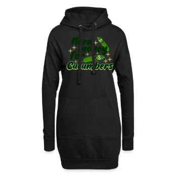 Cucumber Cucumbers Pickles - Hoodie-Kleid - Schwarz - Vorne