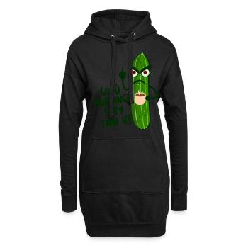 Grumpy Cucumber Cucumbers Pickles - Hoodie-Kleid - Schwarz - Vorne