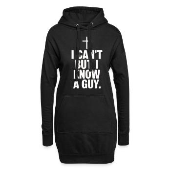 Je ne peux pas, mais je connais un gars, Jésus - Sweat-shirt à capuche long Femme - noir - Devant
