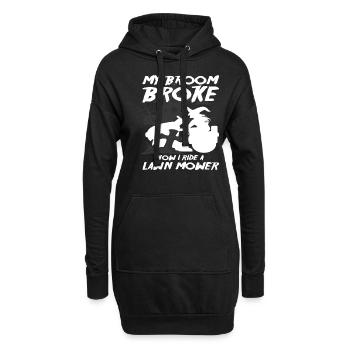 Landschaftsgärtner Besen Hexe - Hoodie-Kleid - Schwarz - Vorne