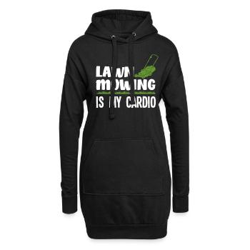 Landschaftsgärtner Rasen Mähen - Hoodie-Kleid - Schwarz - Vorne
