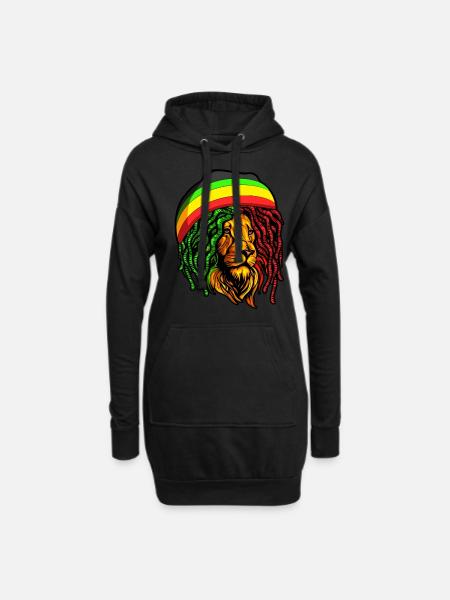 Rastafari Musik Vibes Only Rasta Jamaika Reggae - Hoodie-Kleid - Schwarz