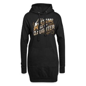 Super Wie Meine Tochter Vatertagsgeschenk Väter - Hoodie-Kleid - Schwarz - Vorne