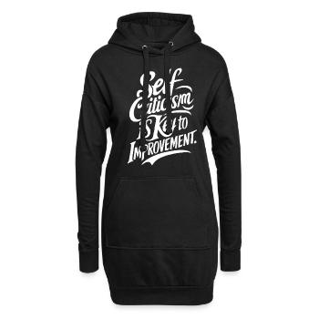 Selbstkritik Ist Der Schlüssel Zur Verbesserung - Hoodie-Kleid - Schwarz - Vorne