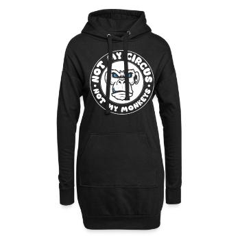 Pas mon cirque, pas mes singes ! - Sweat-shirt à capuche long Femme - noir - Devant