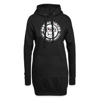 Pas mon cirque, pas mes singes ! - Sweat-shirt à capuche long Femme - noir - Devant