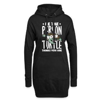 Tortue Tortue Mer Cadeau - Sweat-shirt à capuche long Femme - noir - Devant