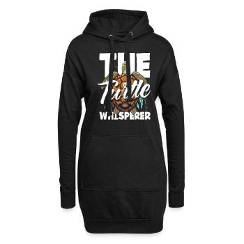 Tortue Tortue Mer Cadeau - Sweat-shirt à capuche long Femme - noir - Devant
