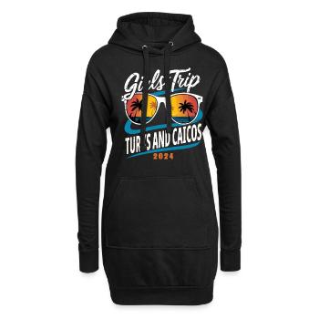 Girls Trip Turks-und Caicosinseln 2024 - Hoodie-Kleid - Schwarz - Vorne