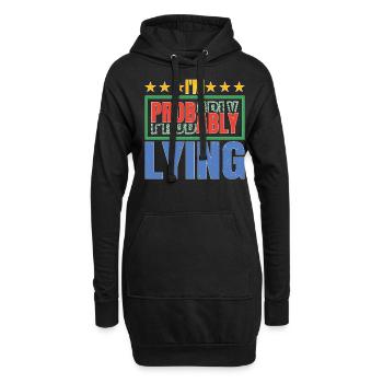 Je mens probablement 5 - Sweat-shirt à capuche long Femme - noir - Devant