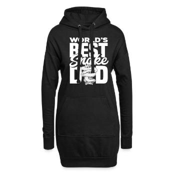 Welt Bester Schlangen Papa - Hoodie-Kleid - Schwarz - Vorne