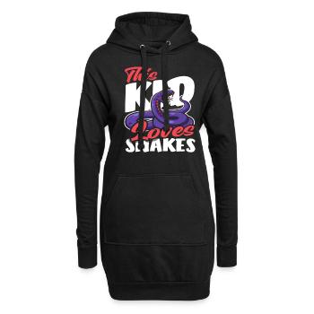Schlange Kinder Mädchen Junge - Hoodie-Kleid - Schwarz - Vorne
