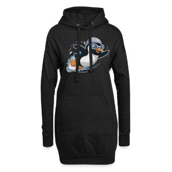 Nageur Pingouin Nageur Natation - Sweat-shirt à capuche long Femme - noir - Devant
