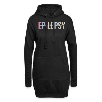 Epilepsie-Bewusstsein Lila Epilepsie-Krieger - Hoodie-Kleid - Schwarz - Vorne