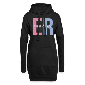 Er Krankenschwester Notfall Krankenschwester - Hoodie-Kleid - Schwarz - Vorne